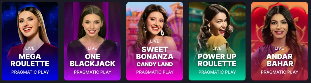 Vegastars live casino games
